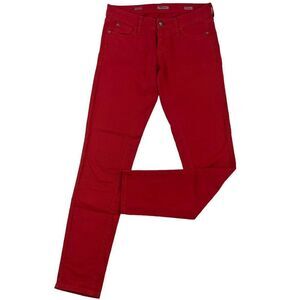 Pre-Loved Miss Sixty Women Red Jeans Skinny Stretch Trousers Cotton US S Size 25